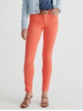 AG The Prima Mid-Rise Cigarette Coral Size 29